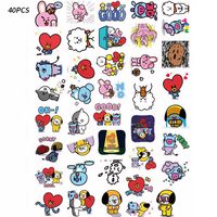 Chutoral BTS Stickers, Variety Vinyl Car Sticker Motorcycle Bicycle Luggage Decal Graffiti Patches Skateboard Stickers for Laptop Stickers(40 Pack)