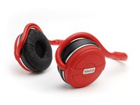 Kinivo BTH240 Bluetooth Headphones (Red, On-Ear, Wireless Music, Hands-Free Calling, Built-in Mic, Foldable, Memory Form Earpads, Travel Bag)