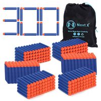 Blaster Darts, NextX 300 Pack Refill Bullets for Nerf N-Strike Elite, Toys Foam Blasters for Boys Party Favors, With Portable Storage Bag