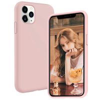 HBorna Case Compatible for iPhone 11 Pro Case, Anti-Drop Liquid Silicone Protective 5.8 inch Phone Case Cover, Rubber Full Body Protection Shockproof Apple iPhone Case,Pink Sand