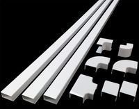 LARGE Latching Cable Raceway Kit - White