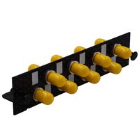 ST Fiber Adapter Panel LGX Footprint UPC, Loaded w/8 ST Simplex OS1/OS2 Singlemode Yellow - Beyondtech Single Mode Series