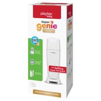 Playtex Diaper Genie Complete Diaper Pail, Fully Assembled, with Odor Lock Technology, Includes 1 Pail and 1 Refill, Green