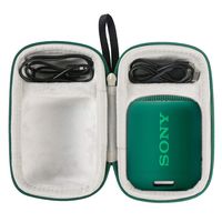 Khanka Hard Travel Case Replacement for Sony SRS-XB12 Extra Bass Portable Bluetooth Speaker (Green Zipper)