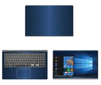 decalrus - Protective Decal for LG Gram 15Z980 (15.6" Screen) Laptop Blue Texture Brushed Aluminum Skin case Cover wrap BAlgGram15Z980Blue