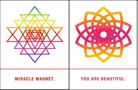 Quiplip EM04036PCK Sacred Geometry Greeting Cards"Miracle, Beautiful", 6-pack