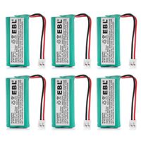 EBL 6 Pack BT18433 BT28433 BT184342 BT284342 BT-1011 Replacement Battery for Vtech Cordless Phone CS6209 CS6219 CS6229 DS6151 AT&T CL80100 CL80109 Uniden DCX400 Handset