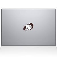 The Decal Guru Hedgehog Love Decal Vinyl Sticker, 13" MacBook Air, Brown (2319-MAC-13A-BRO)