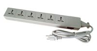 Wonpro WES4-D105 Universal Power Strip 6-Outlet Surge Protector, 110V - 220V/250V