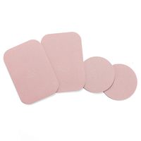 Mount Metal Plate with Adhesive for Magnetic Cradle-Less Mount -X4 Pack 2 Rectangle and 2 Round (Compatible with WizGear mounts) (Rose Gold)
