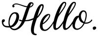 Hello 10" x 3.5" Vinyl Decal Sticker - Front Door Porch Greeting - 20 Color Options - Silver