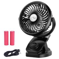 Rechargeable Battery Operated Clip on Fan 4400mAh Battery 7-40H Working Time Desk USB Powered Fan Mini Portable Personal Fan for Baby Stroller, Car, Travel, Office, Outdoor, Camping, Gym, Dorm