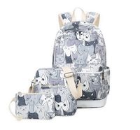 Joymoze School Backpack for Girl Cute Backpack Set 3 Pieces for Women Cats