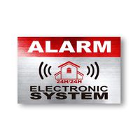 imaggge.com 12 x Security Alarm Warning Sign Stickers - Alarm - Electronic System - for Internal and External use - Protection for Home, car. - Weatherproof - Size: 3,4 x 2,2 in
