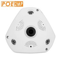 (Hikvision Compatible) Inwerang 2MP Fish Eye POE IP Camera with Microphone Audio 360Degree Wide Angle,1.7mm Lens,65ft, Motion Detection Indoor Panorama Surveillance Security Camera