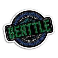 2 x 10cm Seattle Vinyl Stickers - Washington USA Sticker Laptop Luggage #18107 (10cm Wide)