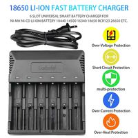 Universal Battery Charger Smart Charger For Rechargeable Battery Ni-MH Ni-Cd Li-ion Battery 18650 18500 18350 17670 16340 14650 14500 10440