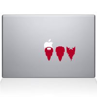 The Decal Guru 2038-MAC-13A-DR Apple Beards Decal Vinyl Sticker, Red, 13" MacBook Air