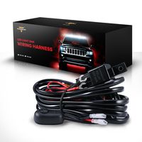 Auxbeam LED Light Bar Wiring Harness Kit with Fuse Relay ON/Off Switch for LED Off-Road Driving Light Fog Light Work Light (1 Lead)