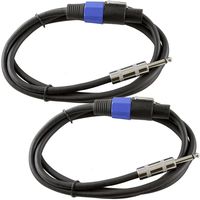MCSPROAUDIO 12 Gauge Speaker Cables 2 Cable Pack (6 Foot, each)
