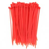 1000 Pack Heavy Duty 8 Inches (50lbs) Zip Cable Tie Down Strap Wire Uv Red Nylon Wrap