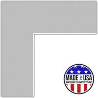 19x24 Gray / TV Grey Custom Mat for Picture Frame with 15x20 opening size (Mat Only, Frame NOT Included)