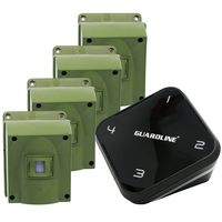 1/4 Mile Long Range Wireless Driveway Alarm w/Four Sensors Kit Outdoor Weather Resistant Motion Sensor/Detector- Best DIY Security Alert System- Protect Home, Perimeter, Yard, Garage, Pool