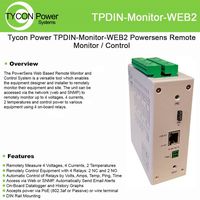 Tycon Power Systems - TPDIN-Monitor-WEB2 - PowerSens Web Remote Monitor Control