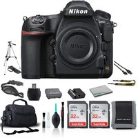 Nikon D850 FX-Format Digital SLR Camera (Body Only) 45.7MP - Bundle with 2X 32GB Sandisk Memory Card + Carrying Case + Tripod + More