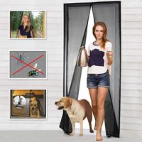 Magnetic Screen Door Fiberglass Mesh Screen Door with Magnets, Fly Mosquitos Bug Insect Screen for Sliding Glass Door French Door Patio Door, Full Frame Hook & Loop, Hands Free, Pet Friendly (36"x82")