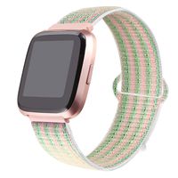 bayite Soft Bands Compatible with Fitbit Versa/Versa 2 Women Men, Breathable Sport Loop Band Replacement Accessories Wristband, Rainbow A