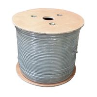 Sunnytech 1000ft CAT7 S-FTP 1200Mhz, UL, AWG23, 10GBase-T data, Installation Cable, Drum Pack, Grey (w/20 Cat7 RJ45 Plug and Boot Cap Free)