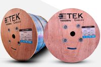 Cat6A Plenum CMP 800Mhz Network Ethernet Solid Cable Blue