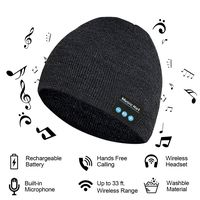Archaeus Bluetooth Beanie Hat Wireless Bluetooth Cap Headphone with Built-in Microphone HD Stereo for Winter Outdoor Sports(Dark Gray)