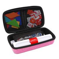 xcivi Hard Carrying Case for Osmo Genius Kit for iPad, Storage Organizer for OSMO Base/Starter/Numbers/Words/Tangram/Coding Awbie Game (Pink)