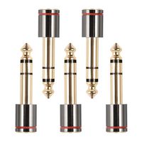 6.35mm(1/4-Inch) Male Stereo Plug to 3.5mm(1/8-Inch) Female Stereo Jack Adapter (5-Pack)