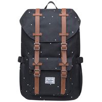 Laptop Outdoor Backpack, Travel Hiking& Camping Rucksack Pack, Casual Large College School Daypack, Shoulder Book Bags Back Fits 15" Laptop & Tablets by Kaukko (5-7blackpoint)