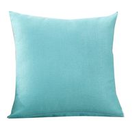 Hemlock Square Pillow Covers, Solid Square Pillow Cases Headrest Covers Sofa Cushion Covers (Light Blue)