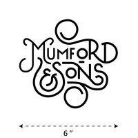(TK-254) Mumford & Sons - Waterproof Vinyl Sticker for Laptops Tablets Cars Motocycles Bicycle Skateboard Luggage Or Any Flat Surface (6")