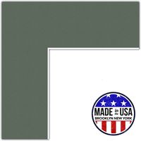 12x35 Olive / Forest Green Custom Mat for Picture Frame with 8x31 opening size (Mat Only, Frame NOT Included)