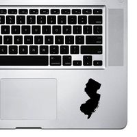 StickAny Palm Series New Jersey NJ Sticker for MacBook Pro, Chromebook, and Laptops (Black)