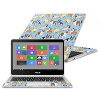 MightySkins Skin Compatible with Asus Chromebook Flip C302CA 12.5" (2016) - Puppy Party | Protective, Durable, and Unique Vinyl Decal wrap Cover | Easy to Apply, Remove | Made in The USA
