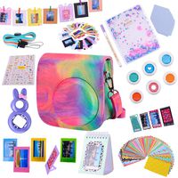 Tiessic Instax Mini 9 Camera Accessories Bundles Compatible with Fujifilm Instax Mini 9 Mini 8 Mini 8+ Camera with Mini 9 Case,64 Photos Mini Photo Album ,etc. (Oil Paint，14 Items)