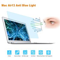 2 Pack Screen Protector -Blue Light Filter Compatible for MacBook Air 13 13.3 Model A1369 A1466, Eye Protection Blue Light Blocking & Anti Glare Screen Protector