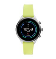 Fossil Women's Gen 4 Sport Heart Rate Metal and Silicone Touchscreen Smartwatch, Color: Neon Green (FTW6028)