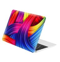 TOP CASE - Colorful Abstract Swirl Wave Pattern Rubberized Hard Case Compatible MacBook 12" (12" Diagonally) with Retina Display Model: A1534