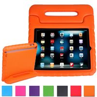 AGRIGLEER Kids Case -Light Weight Shockproof Rugged Impact Resistant Protective Case Cover Handle Stand Compatible with Apple iPad Mini 1 2 3 Retina (Orange)