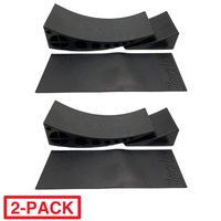 Beech Lane Camper Leveler 2 Pack - Precise Camper Leveling, Includes Two Curved Levelers, Two Chocks, and Two Rubber Grip Mats, Heavy Duty Leveler Works for Campers Up to 35,000 LBs