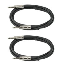 MCSPROAUDIO 12 Gauge Speaker Cables 2 CABLE PACK (10ft, 1/4" to 1/4")