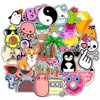 Stickers for Water Bottles 46-Pack Qucuek Cute,Waterproof,Aesthetic,Stickers for Kids Girls Teens, Perfect for Hydro Flask,Laptop,Phone,Travel Extra Durable 100% Vinyl